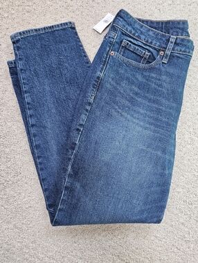 Old Navy OG Straight High Rise Medium Wash Cotton Jeans Denim Size 10